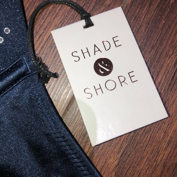 NWT Shade & Shore Rhinestone Pacifica Navy Bikini - Picture 5 of 6
